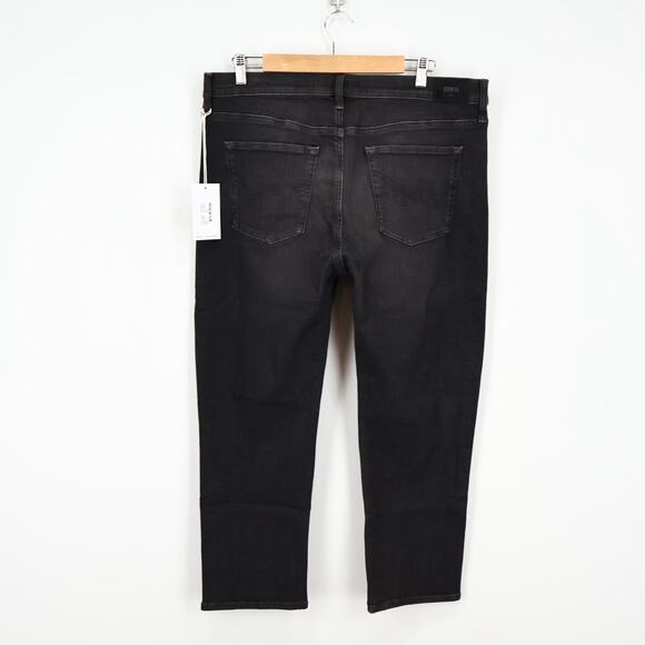 Edwin Elin Crop Slim Straight Cropped Denim Jean Blackstone Size 34 NWT - Picture 6 of 9